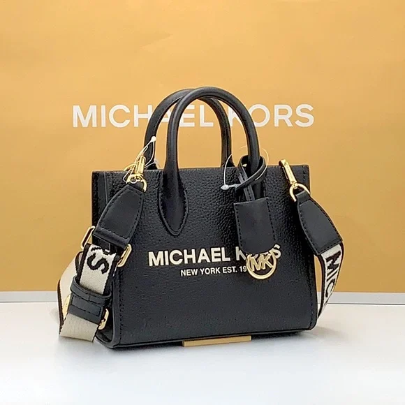 MICHAEL KORS Mirella Extra-Small Shopper XBody Crossbody Bag NWT Black color - Picture 1 of 14